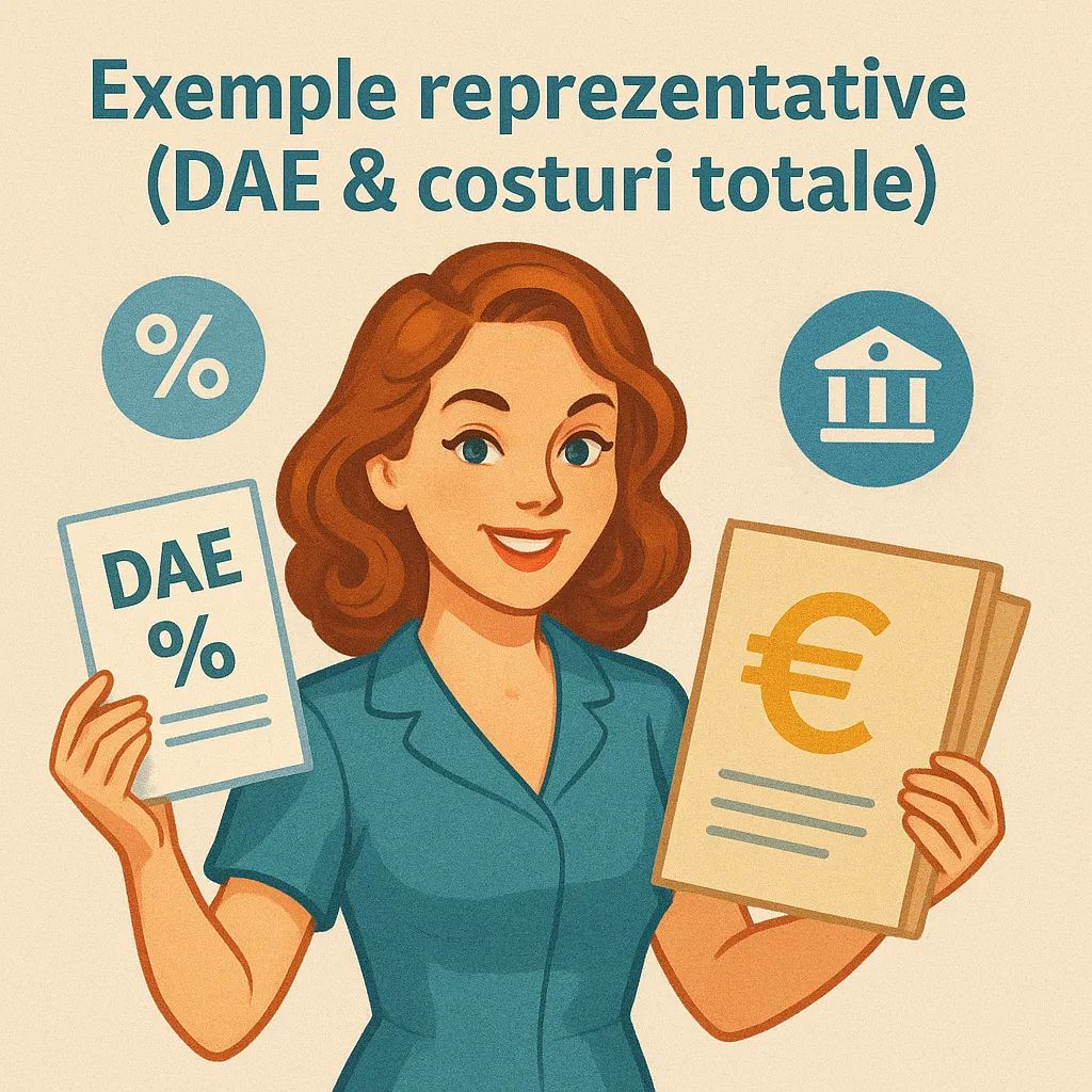 Calculator DAE și cost total pentru un credit rapid