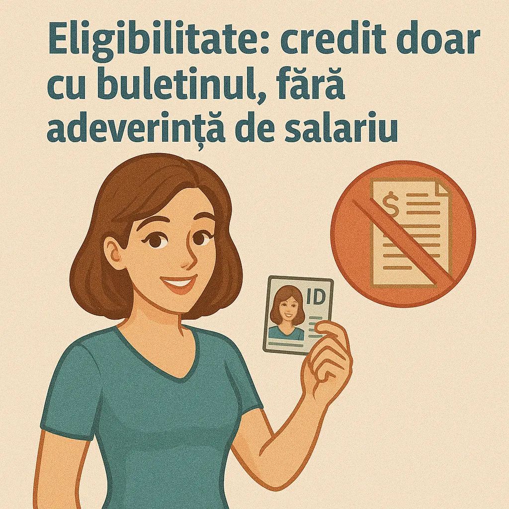 Checklist eligibilitate fără adeverință de salariu